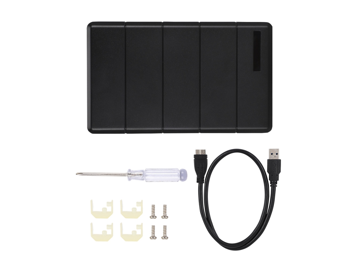 Amortecedor De Choque De Silicone Sata Iii 2.5'' Hdd Ssd Caixa De Disco Rígido Móvel Preto