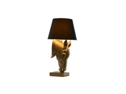 Abajur de Mesa Cavalo Dourado em Resina, 30x30x59cm ALEXANDRA HOUSE LIVING