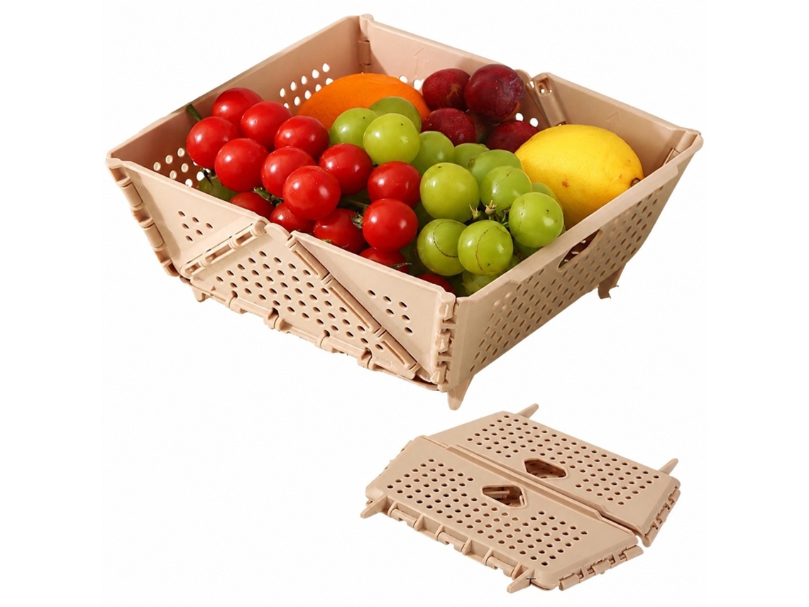 Coador Plástico Dobrável De Frutas E Vegetais, Filtro Cozinha Economia Espaço