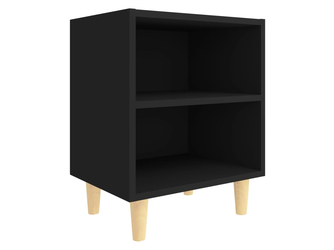 Bed Cabinet, Bed Cabinets Vidaxl Preto Madeira Processada (n/a)
