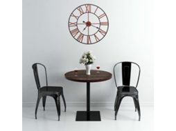 Vidaxl Relógio De Parede Metal 58 Cm Vermelho