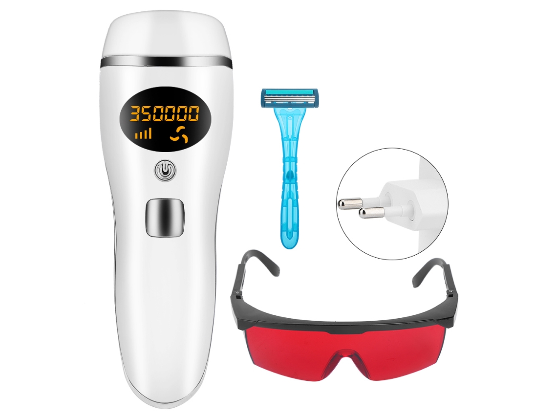 Aparelho multifuncional de depilação IPL indolor para remoção de pelos em todo o corpo e rejuvenescimento da pele, unissex.