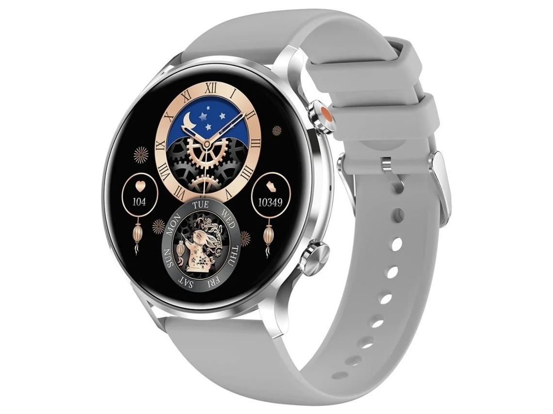 Smartwatch Bluetooth Call 1.39 Polegadas Monitoramento De Súde 114 Modos Esportivos Compatível Com Android Ios Prata Yizhood