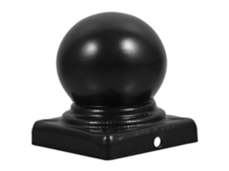 Inoomp Tampa de Ferro Preta para Postes de Cerca Quadrados de 60 Mm com Design Clássico para Proteção a Longo Prazo e CHABERLU
