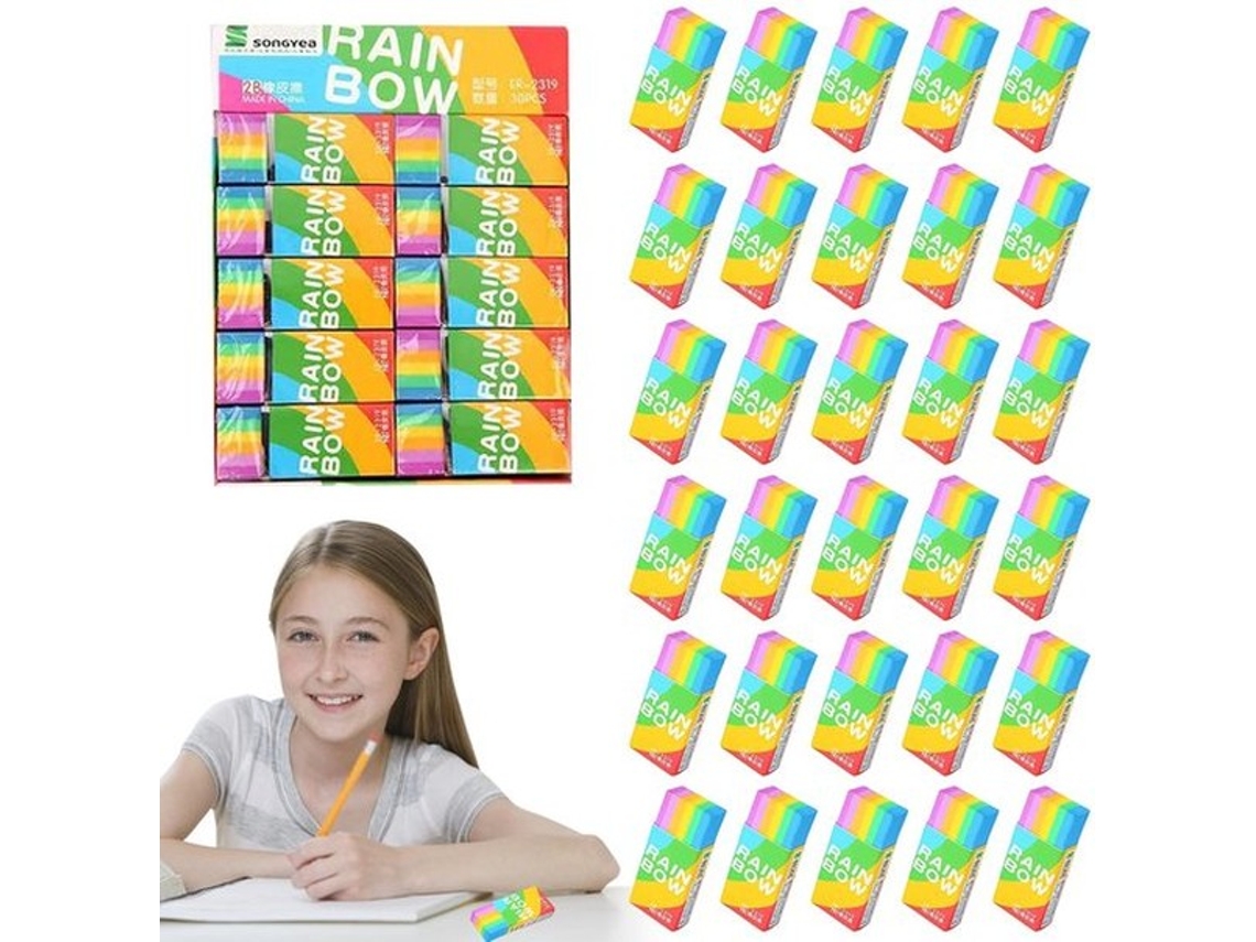 Mini-gummetes 30 Unidades - Mini-gummetes 2b - Borracha De Alta Qualidade - Suave E Liso - Para Lápis De Cera E Lápis De Cor - Ideal Para Necessidades