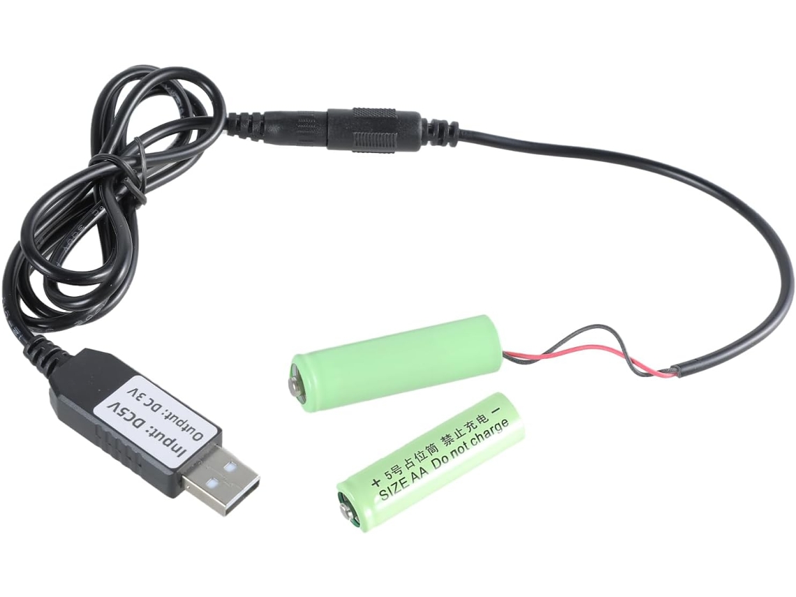 Cabo Conversor Usb 3v Lr6 Aa Para Facilitar A Substituição De