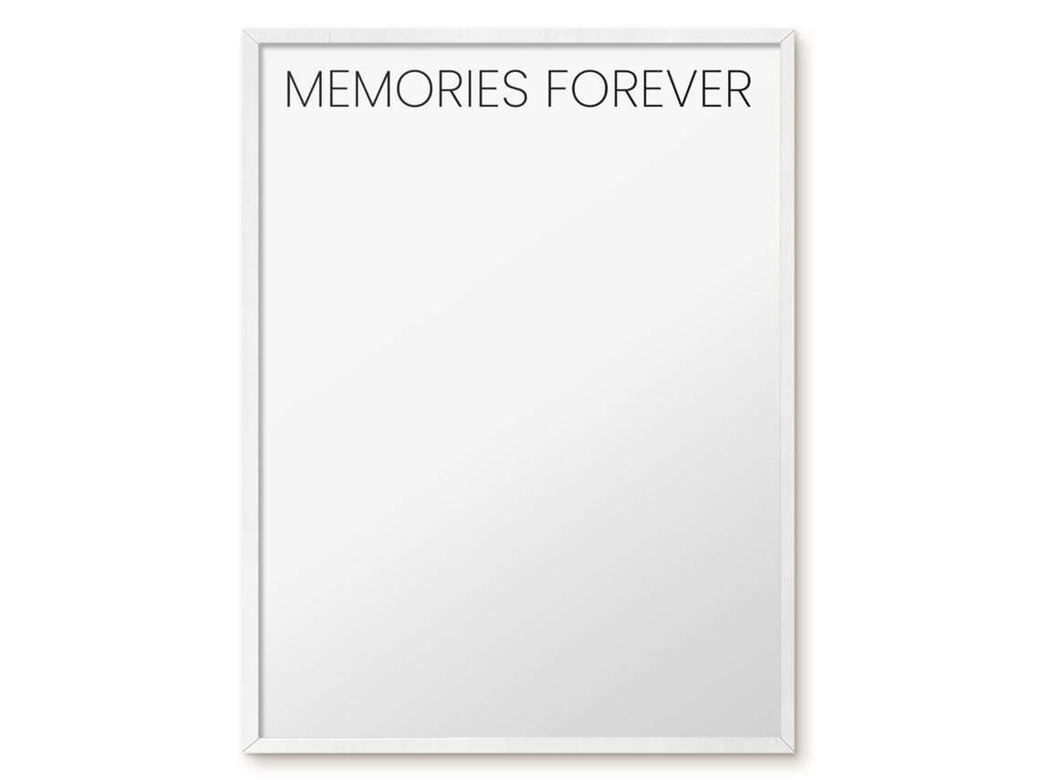 Quadro magnético de parede "Memórias para sempre" para o quarto Espelharte (60x80 cm)