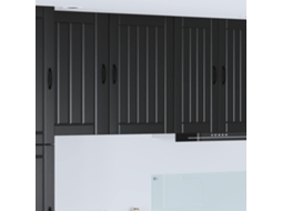 Vidaxl Armário De Parede Lucca Preto 50 X 31 X 80 Cm