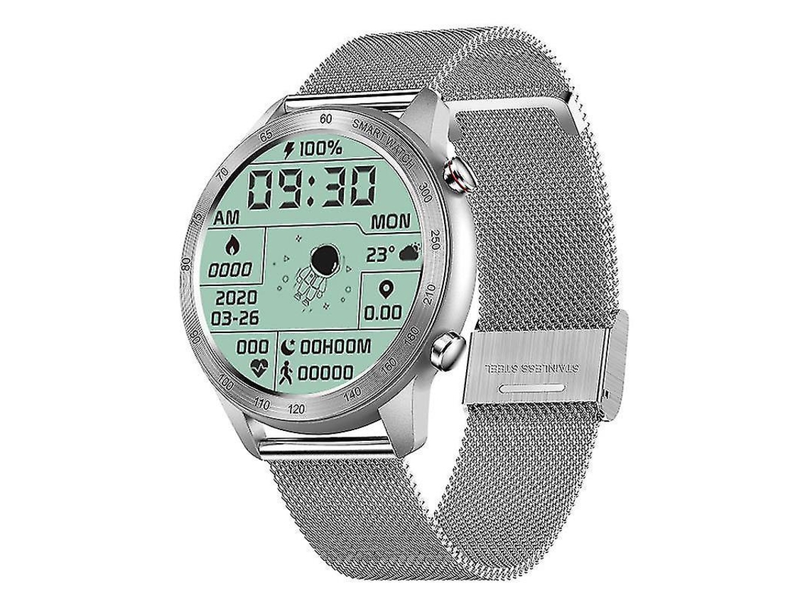 Relógio inteligente Bestvite para homens, à prova d'água IP68 com pedômetro, rastreador de atividades físicas, monitor de frequência cardíaca (prata)