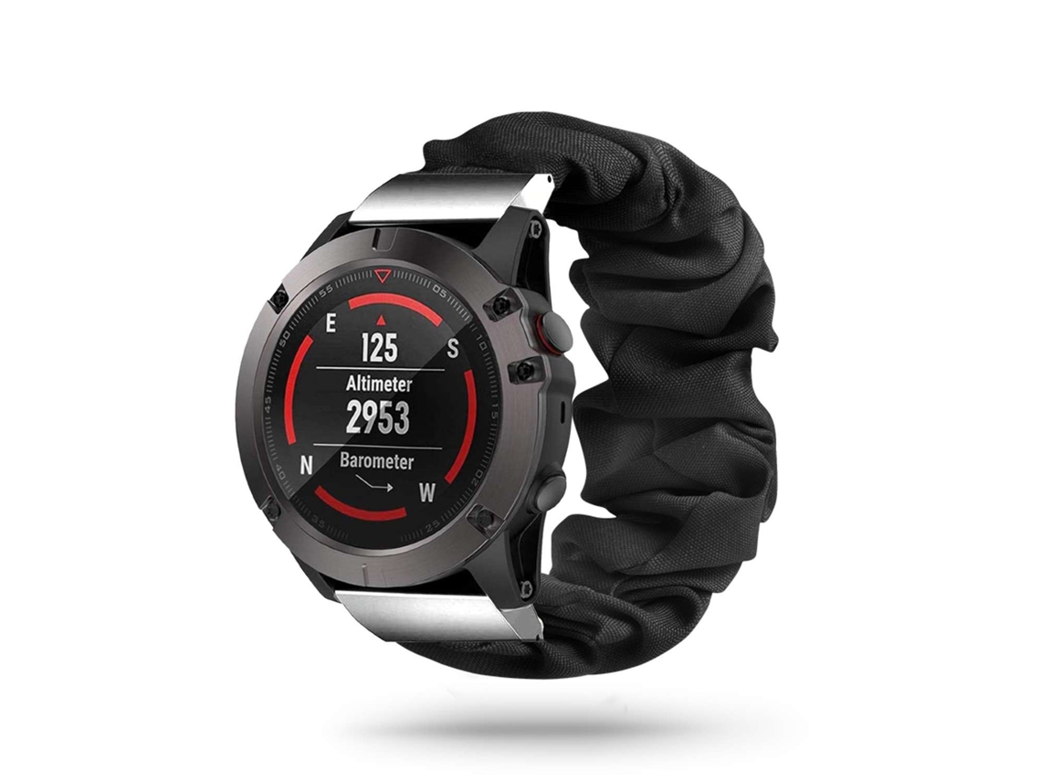Bracelete Garmin Forerunner 945 Pulseira Scrunchie Preto