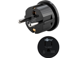 Adaptador De Viagem Eua/japão, Preto