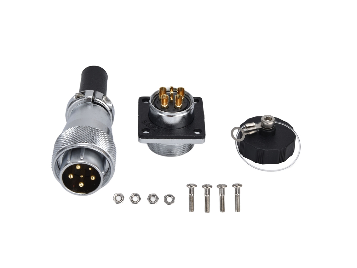 Laxiscreed Conector De Aviação 6-pin À Prova De Água Em Liga De Zinco Para Conexões Seguras