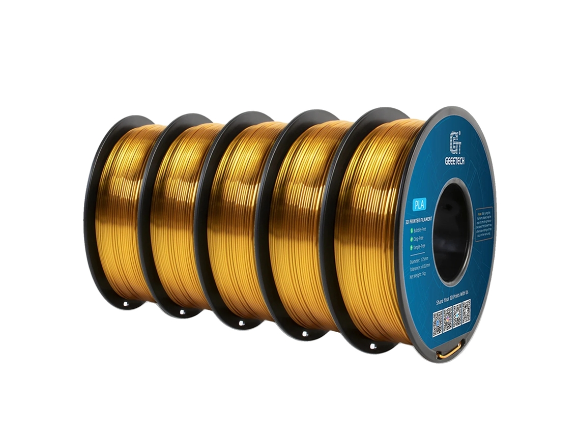 Filamento 3D, forte, ecológico, acabamento sedoso, OEM Gold