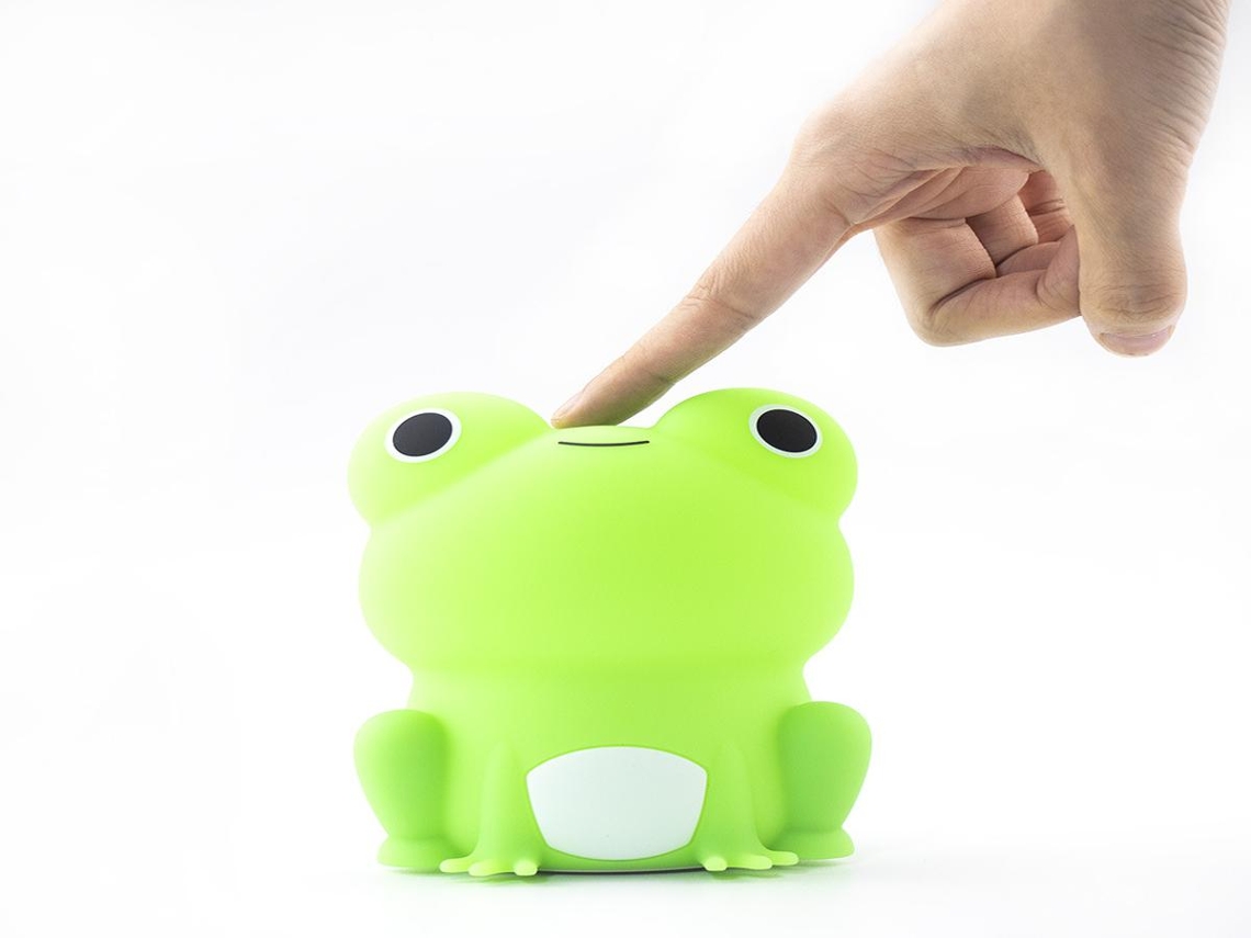 Lurelia Luminária Led Em Forma De Sapo Com Silicone Macio, Sensor De Toque, Brilho Regulável E Temporizador Para Bebé E Crianças