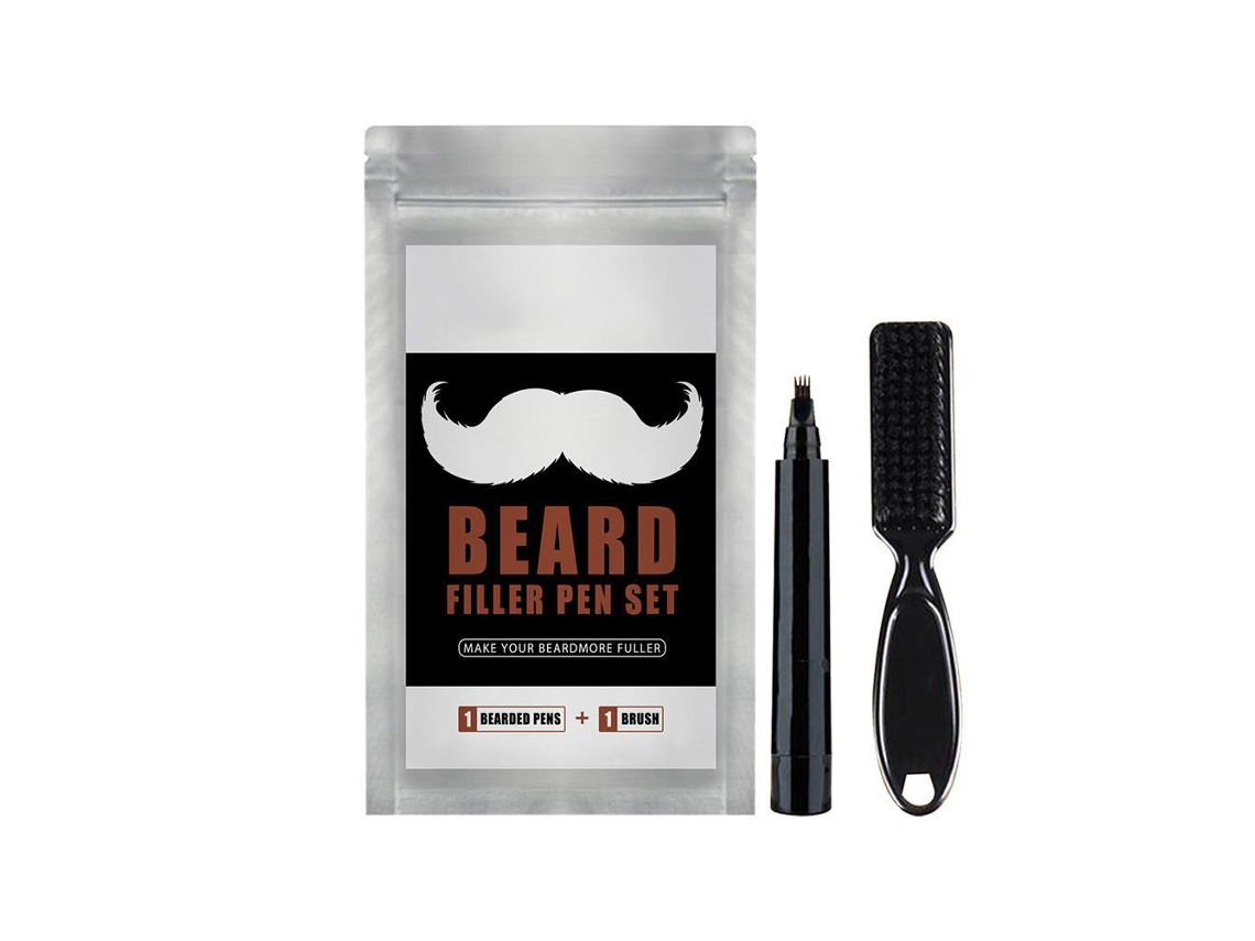 2026 lápiz para Barba Relleno Impermeable Resistente Ao Suor com Pincel Longa Duração Relleno de Barba Estilo Barbearia