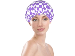 Touca De Banho Feminina, Reutilizável, Impermeável, Dupla Camada, Com Elástico, Ideal Para Cabelos Longos, Touca De