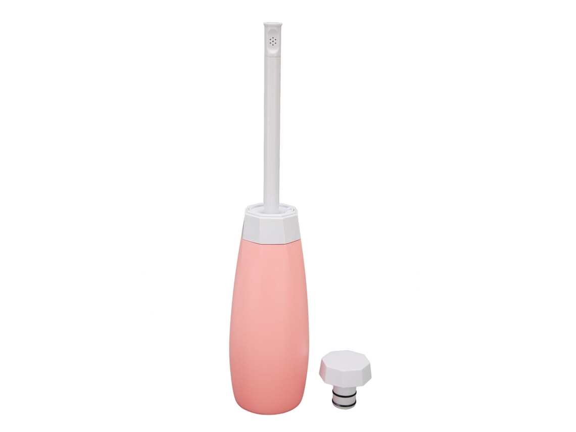 Bidé portátil de viagem 400ml silicone rosa com saco de armazenamento para higiene pessoal e cuidado pós parto | S/MARCA