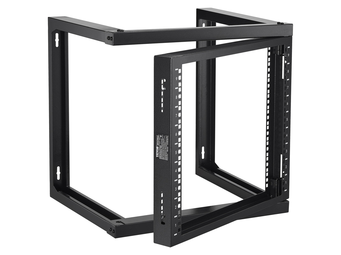 9U Rack de Montagem em Parede 150 Lbs/68 04 kg Rack de Rede de Servidor de Estrutura Aberta Preto VEVOR