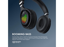 Aetheria fone de Ouvido Sem Fio Oraimo Oeb h89d Over ear Bt5.0 Luzes Multicoloridas Drivers 40mm