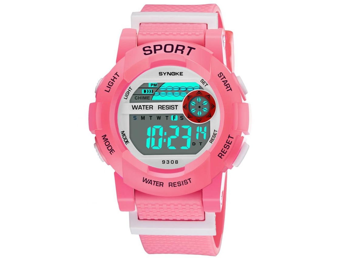 Reloj Deportivo Multifuncional Electrónico Fashionable Para Estudiantes Synoke Rosa