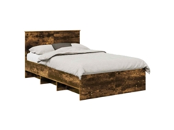 Cama com Gaveta Cinza Sonoma 140x190cm MAISON EXCLUSIVE