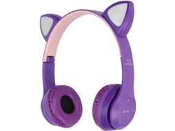 Fone De Ouvido Ciciglow Com Orelhas Gato Desenho Animado, Fone De Ouvido Bluetooth Sem Fio, Fone De Ouvido Dobrável, Com