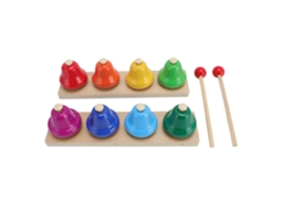 Primerox sinos de Mesa para Crianças 8 Notas Instrumento Musical Educativo com Baquetas de Madeira