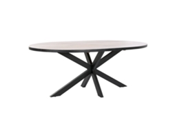 Mesa de Jantar em Metal com Madeira de Manga Natural ALEXANDRA HOUSE LIVING (200x100x76cm)