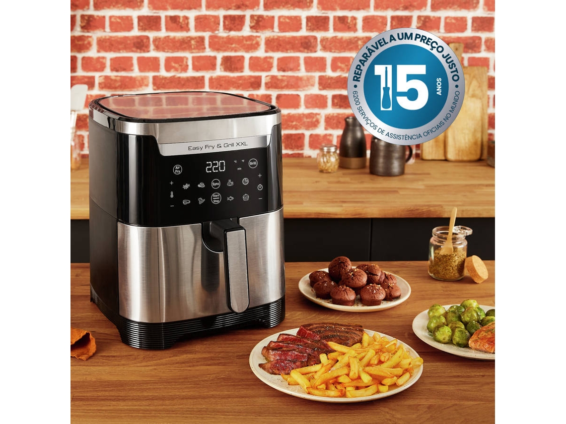 Fritadeira sem Óleo MOULINEX Air Fryer Easy Fry Grill XXL EZ801D10 (6.5L -  Preto)