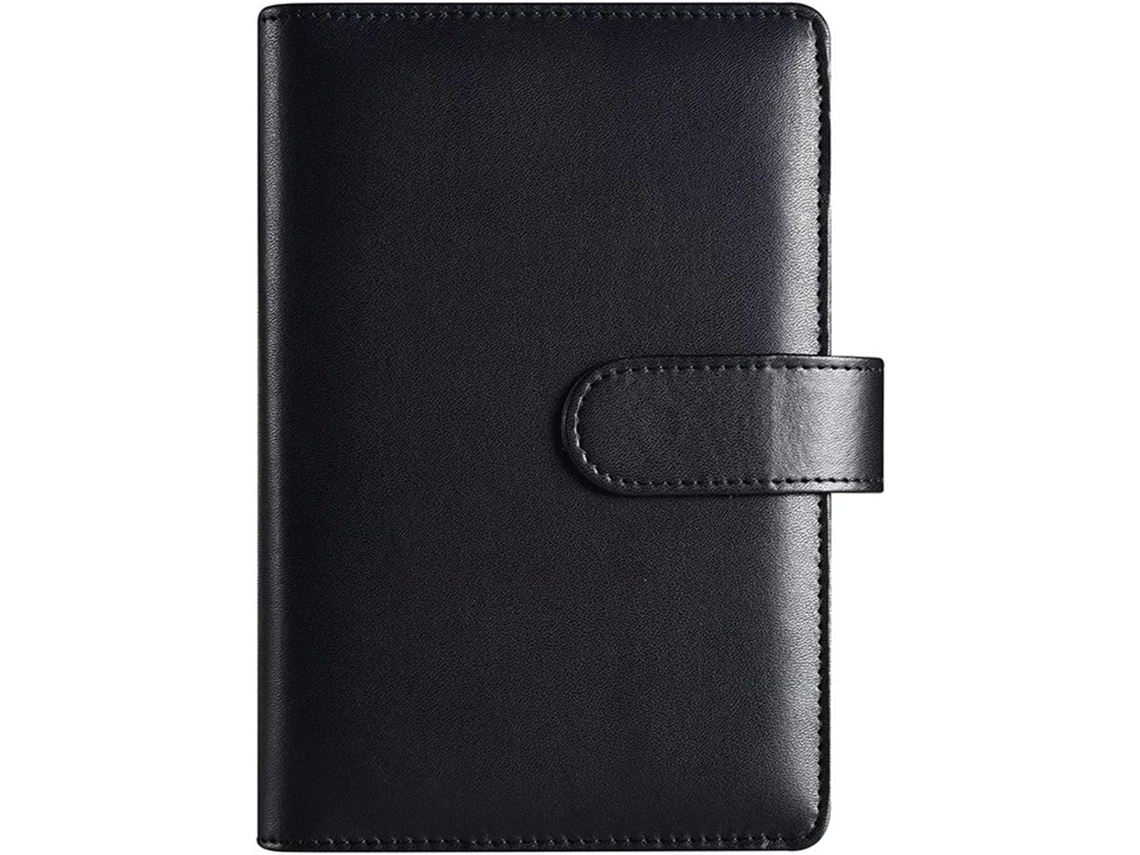 Capa Para Caderno A6 Em Couro Sintético Com 6 Argolas, 12, 7x 17, 8cm, Capa Para Fichário Recarregável Com Data