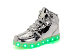 2026 zapatos Led para Crianças Meninos e Meninas Zapatillas Esportivas Corredoras Leves Antiderrapantes Respiráveis 39 Plata