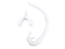 Tubo de Respiração Silicone Dobrável Mergulho Snorkel Branco