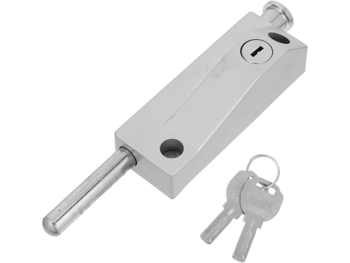 Fecho De Mola Metálico Para Portas Giratórias, 18,8 X 4,1 X 4,1 X 2 Cm, Cor Prata