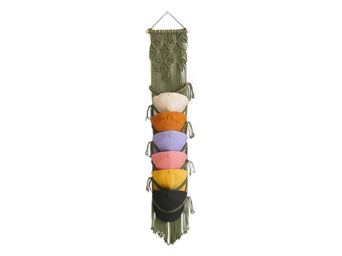Laxiscreed Suporte De Parede Para Chapéus Com Tapeçaria Artesanal E Estilo Boémio