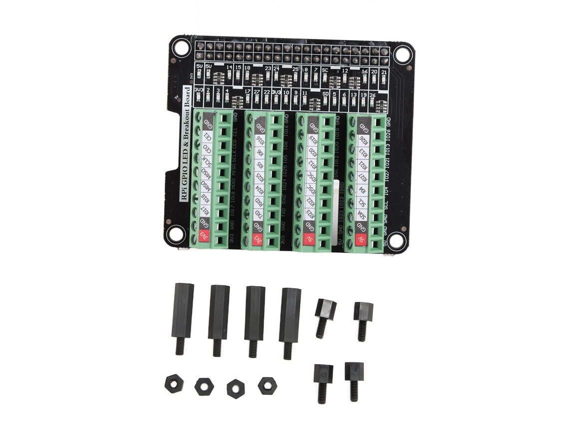 Placa De Bloco De Terminais Luz Led Módulo 3.3v 3a Para Rpi A+3a+b+2b 3b 3b+4b