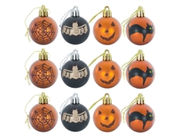 12 Peças de Bolas Suspensas de Halloween para Decorações de Halloween ALLINLESS