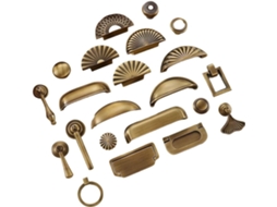 1 Peça Puxador Simples De Cobre Puro Para Porta Armário Em Bronze Com Furo Único, Semicírculo, Acabamento Em Cobre