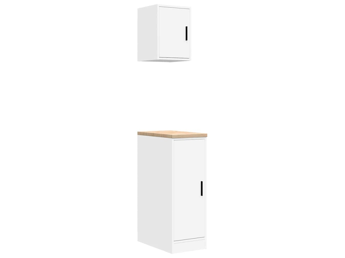 Garage Cabinet, Garage Cabinets Vidaxl Branco Madeira Processada (30 X 51 X 85 Cm)