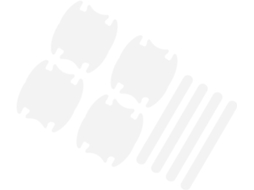 Conjunto de 4 películas protetoras antirrisco para portas de carro em PVC.
