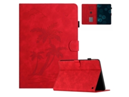 Capa de couro inteligente Webake para tablet com design de coqueiro