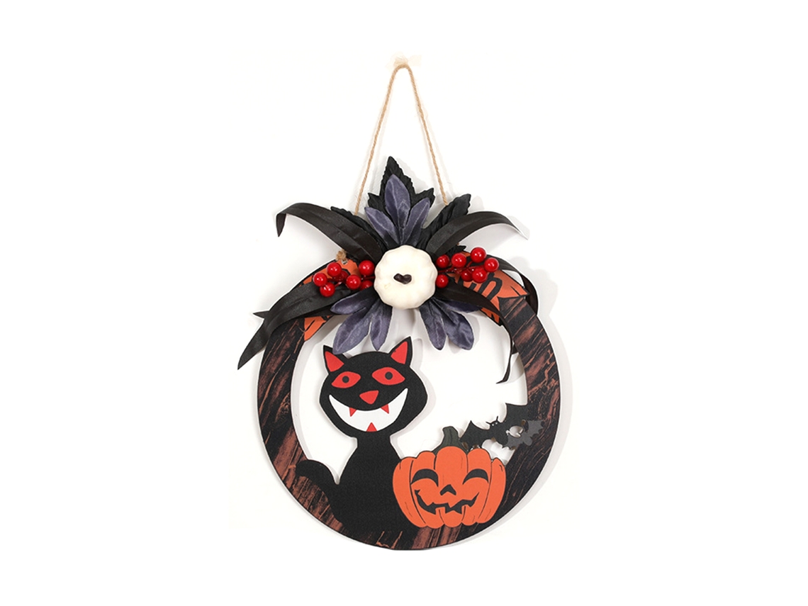 Decoração De Halloween Laxiscreed Com Guirlanda De Abóboras E Folhas De Outono Para Parede E Porta
