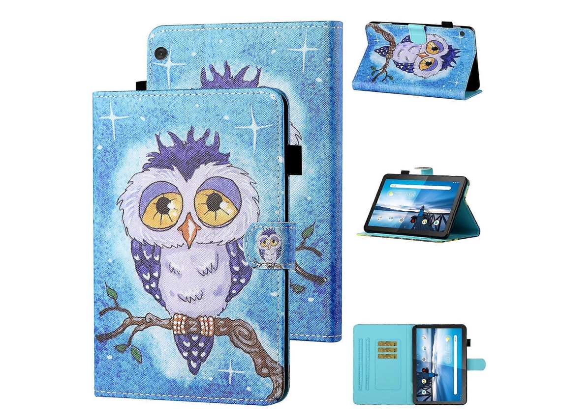 Capa De Couro Com Aba Horizontal, Estampa Colorida De Costura E Desenho Para Lenovo Tab M10 X605f / X505f, Com Suporte E Compartimento Para Cartão.