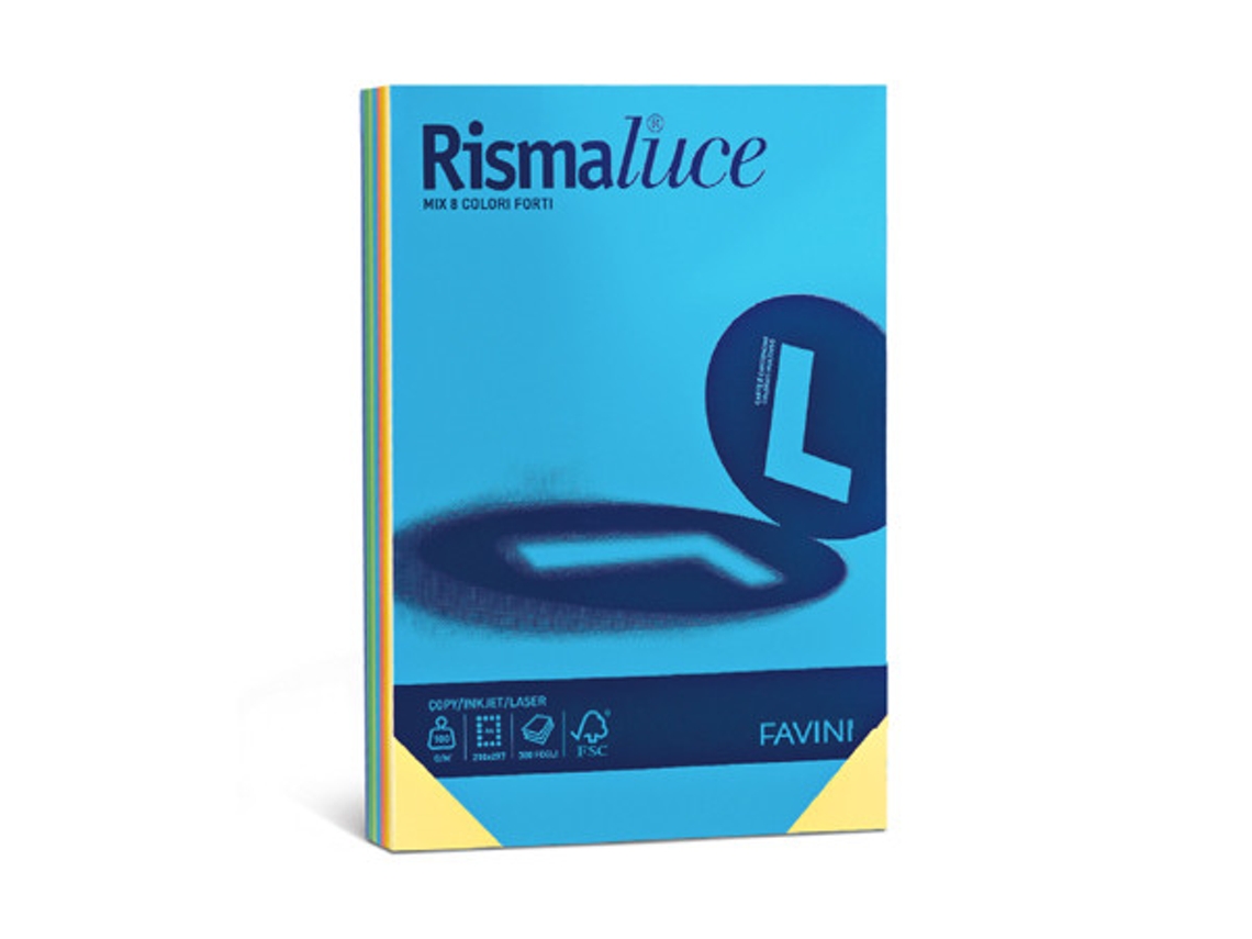 Cartolina FAVINI Rismaluce Mix 200 Folhas 140 G/M²