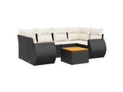 Garden Sofa Set, Garden Sofa Sets Vidaxl Preto Rattan / Vime (n/a)