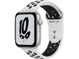 APPLE Watch Nike SE GPS 44 mm Prateado com Bracelete Desportiva Platina-pura/Preto