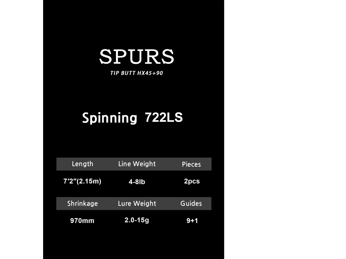 Vara De Baitcasting, Ação Rápida, Design Leve, Spurs Pro-722ls