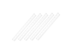 Conjunto De 5 Réguas Plástico Transparente Para Medir Desenhos Em