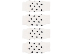 Conjunto De 4 Meias Brancas Antiderrapantes Cães