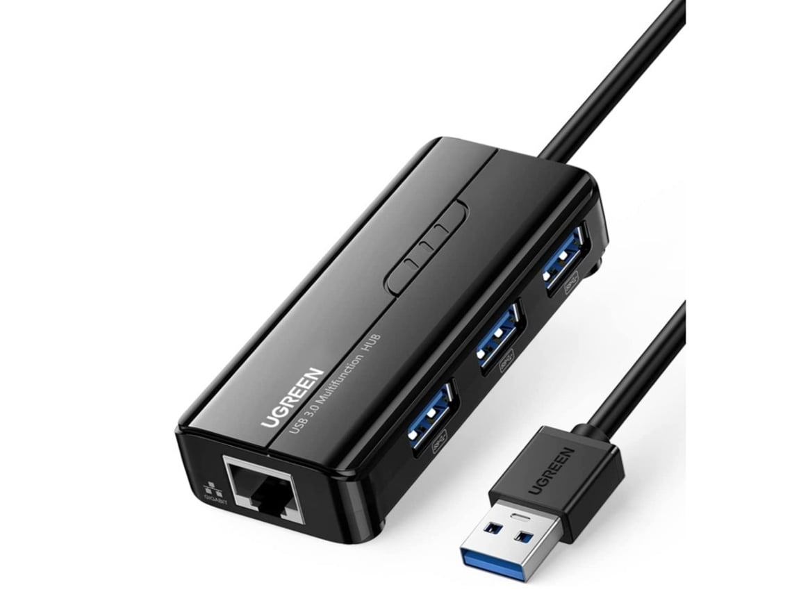 Hub USB Ethernet 3.0 RJ45 USB 1000 Mbps Gigabit Network compatível com Mi Box S Mi Box 3 Switch com suporte para Mac OS Windows 11 10 8 7 Linux Lalalamoli