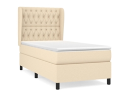 Box Spring Bed, Box Spring Beds Vidaxl Creme Tecido (90 X 190 Cm)